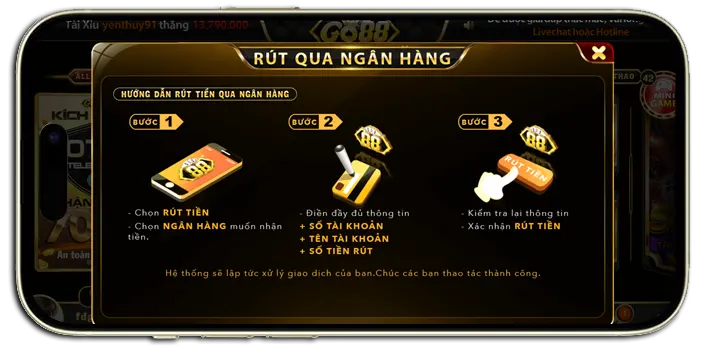 Hướng dẫn rút tiền Go88 1 Hướng dẫn rút tiền Go88